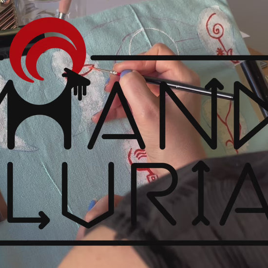 Hand-painting process of Before Borders | Under One Sun by HANDLURIA.