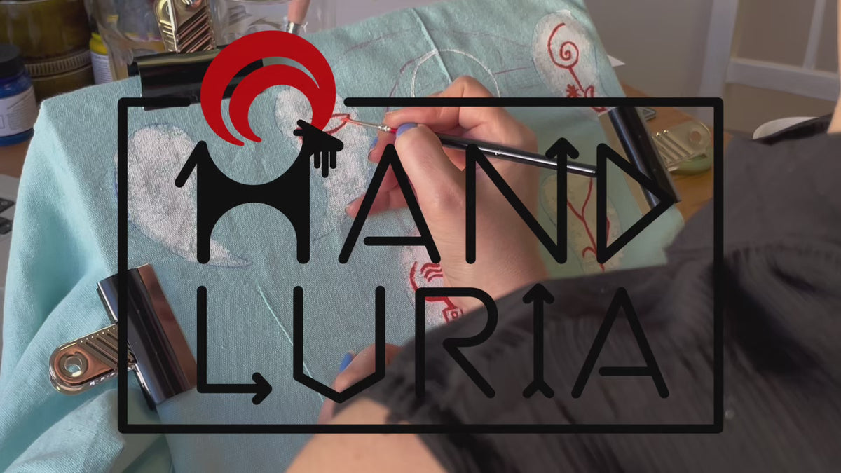 Hand-painting process of Before Borders | Under One Sun by HANDLURIA.