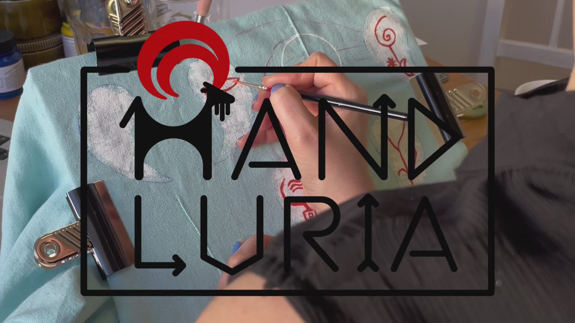 Hand-painting process of Before Borders | Under One Sun by HANDLURIA.